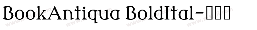 BookAntiqua BoldItal字体转换
